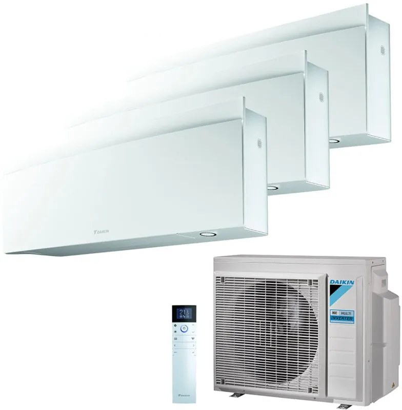 Climatizzatore Trial Split Reversibile Daikin Emura 3 A+++/A++ 9000+12000+12000 BTU Inverter Wi-Fi (3MXM68A + FTXJ25AW + 2xFTXJ35AW)
