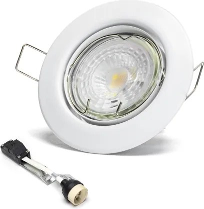 Aigostar - Set da 3 faretti da incasso LED, 1x GU10/4,5 W/230 V, 4000 K, bianco