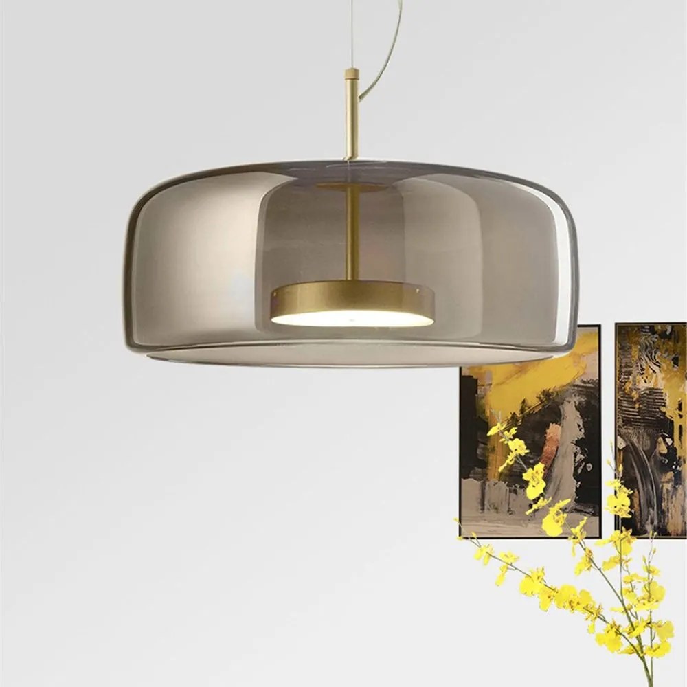 Lampada da soffitto a sospensione in vetro APP614-1CP Grigio