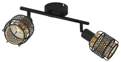 Eudoria 2 Plafoniera Black/Gold - Lindby