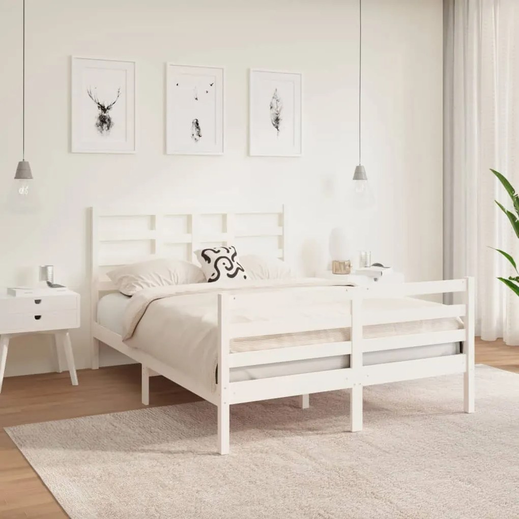 Giroletto Bianco İn Legno Massello 140x190 Cm /