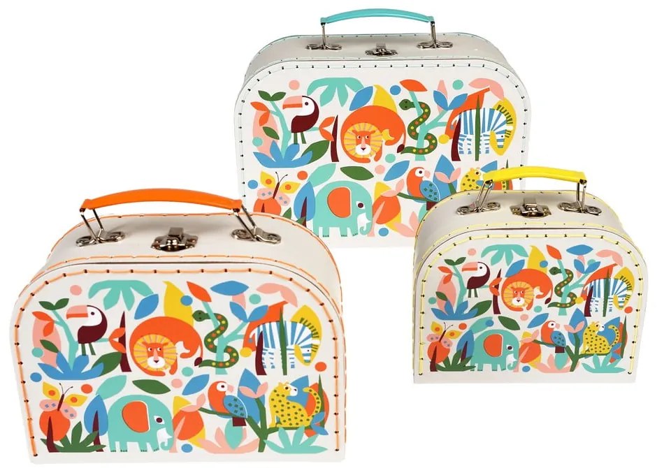 Valigie per bambini in set di 3 pezzi Wild Wonders - Rex London