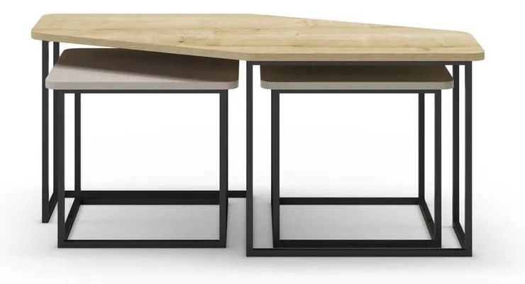 Set di 3 tavolini 60x111,5 cm Zoya - Marckeric