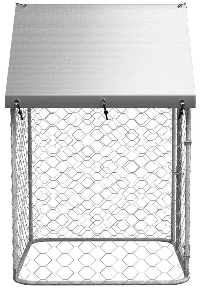Gabbia per cani da esterno con tetto 100x100x150 cm