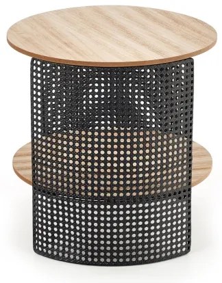 Tavolino da salotto TRAFICA 41x41 cm nero/beige