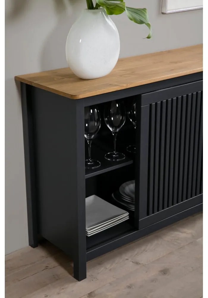 Cassettiera in legno grigio Bruna - Marckeric