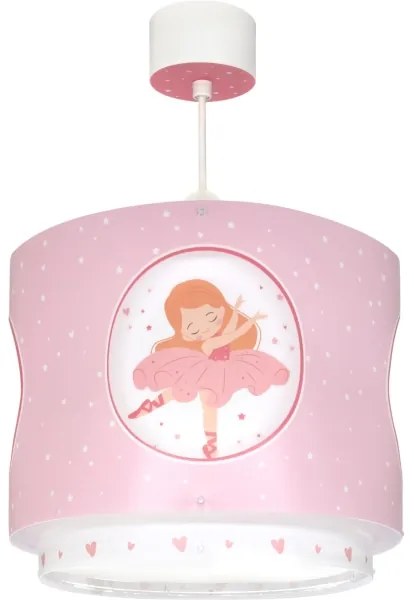 Dalber 60912 - Lampadario per cameretta PRINCESS DANCE 1xE27/15W/230V rosa
