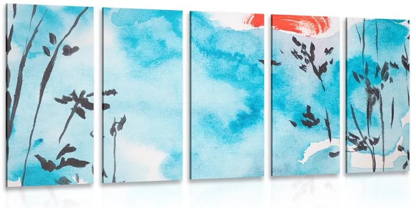 Quadri 5 pezzi – Pittura del cielo giapponese