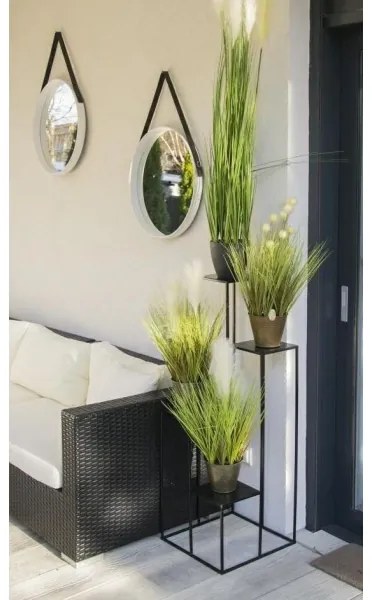 Portafiori 110x40 cm nero