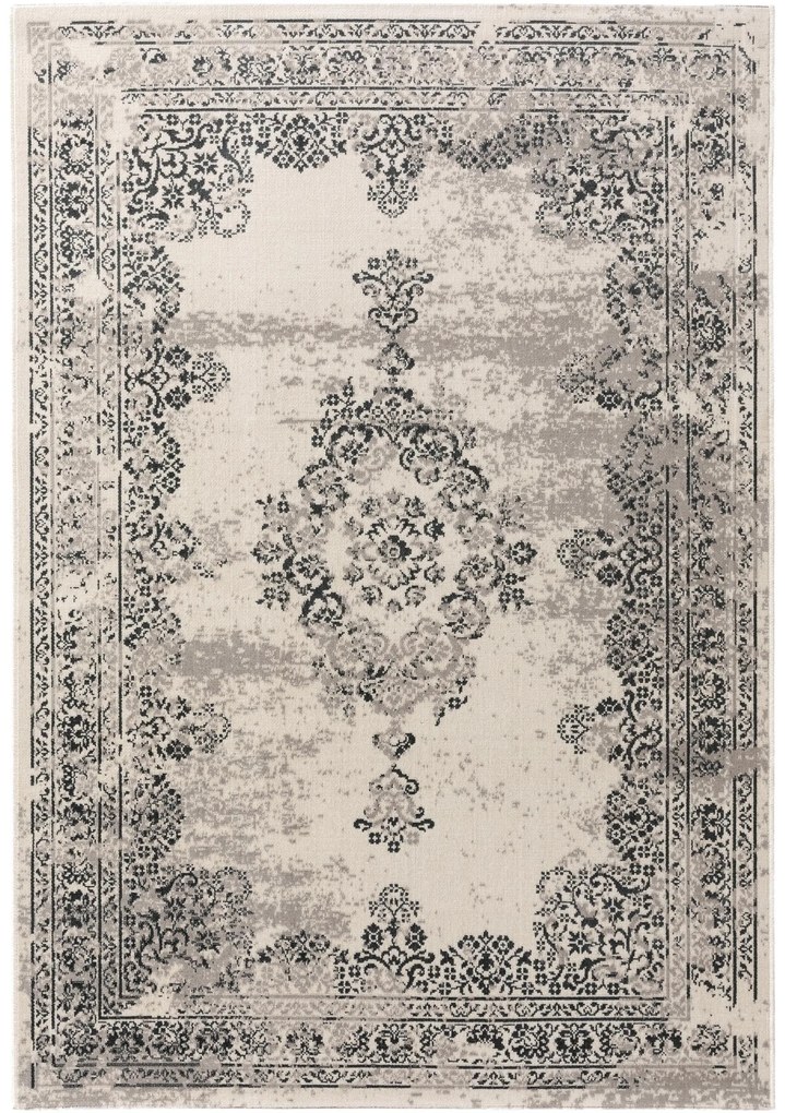 benuta Nest Tappeto per interno ed esterno Antique Nero/Grigio 120x170 cm - Tappeto outdoor per balcone, terrazzo e giardino