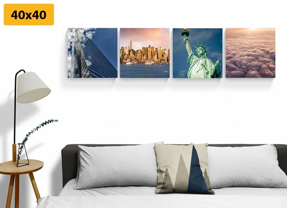 Set di quadri – New York in colori unici