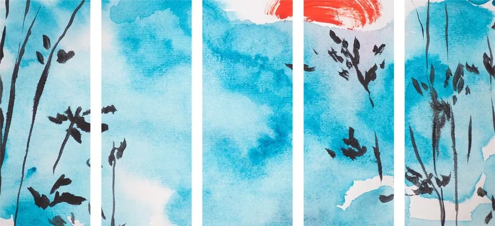 Quadri 5 pezzi – Pittura del cielo giapponese