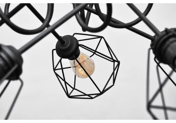 Lampadario da parete KARO 5xE27/15W/230V nero