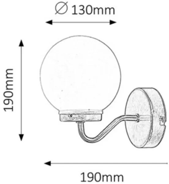 Rabalux 1302 - Applique da bagno TOGO 1xE14/40W/230V