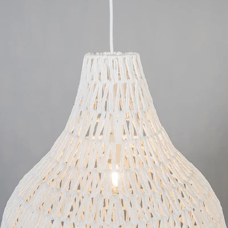 Lampada a sospensione scandinava bianca 45 cm - Lina Drop