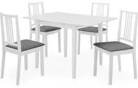 Set per Sala da Pranzo 5 pz in MDF Bianco 276396