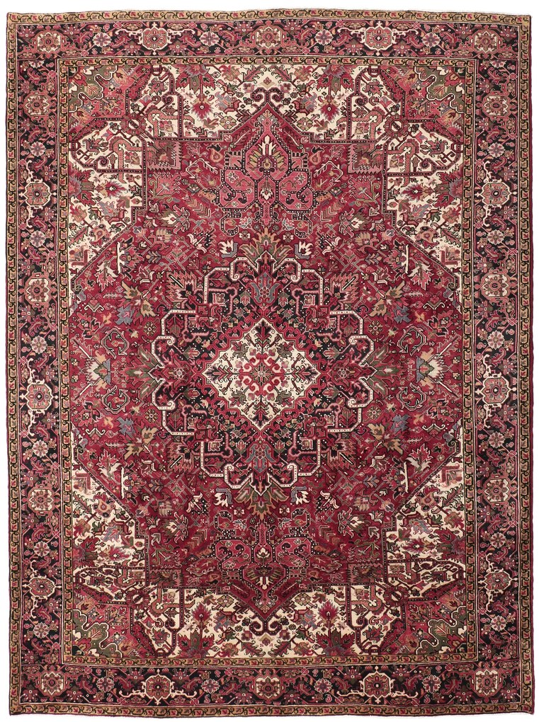 Heriz Tappeto 300 x 380 (Iran) Annodato A Mano