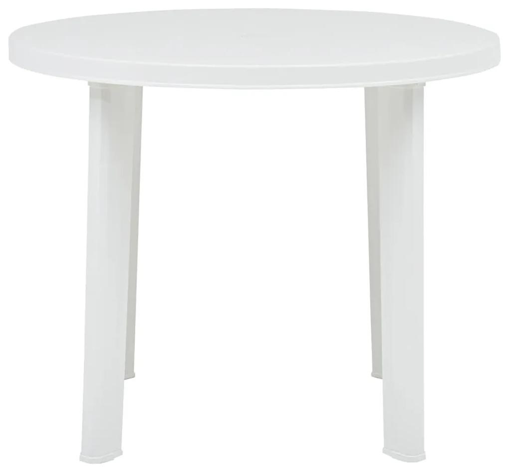 Tavolo da Giardino Bianco 89 cm in Plastica