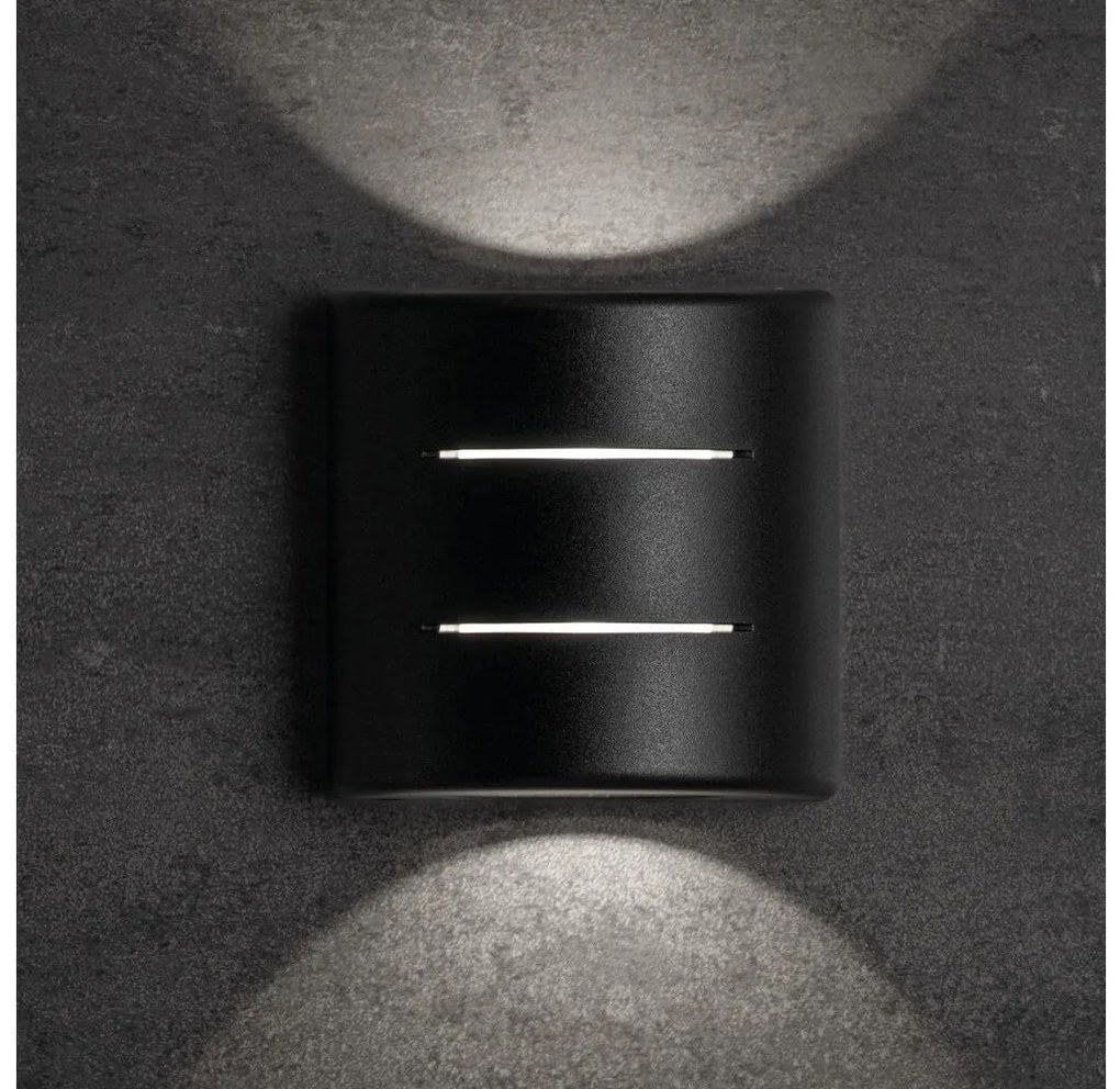 Kanlux 39185 - Lampada da parete per esterni LED REFAZI, 6W/230V, IP54, nero