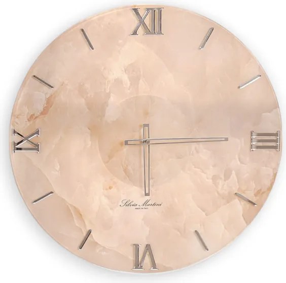 Orologio in vetro temperato da parete moderno D60 - rosa antico CARAH