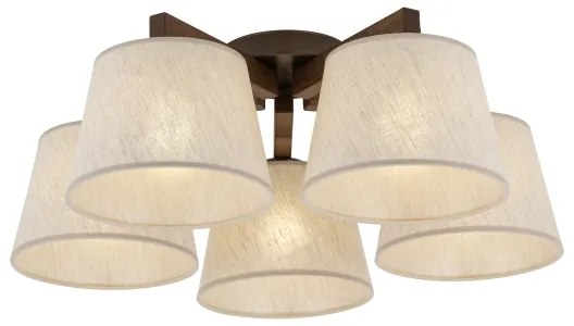 Brilagi - Plafoniera LATTE 5xE27/15W/230V pino/crema