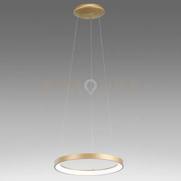 Krizia s/p 3000k - sospensione colore oro a led 3000k 2200lm 30w di...