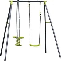 Altalena Con Cavalcabile 'Baby Swing Set' 3 Posti - Cm 269 X 153 X H 195