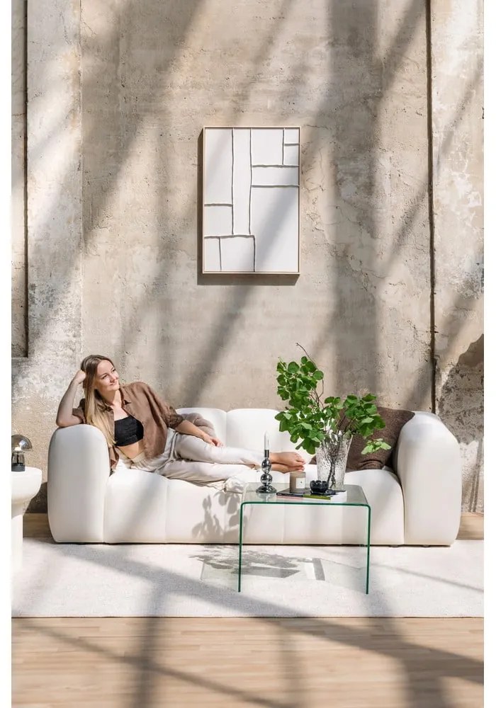 Divano turchese con rivestimento in velluto 225 cm Cube – Bonami Selection