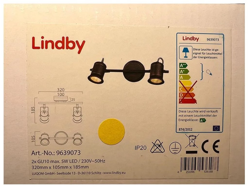 Lindby - Faretto CANSU 2xGU10/5W/230V