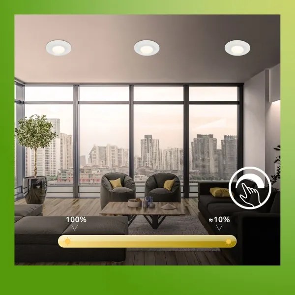 Briloner 7589036 - Set 3x LED dimmerabile da incasso per bagno KLIRA 3xLED/4,9W/230V IP44 bianco