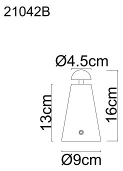 Globo 21042B - Lampada da tavolo ricaricabile LED con dimmer a sfioramento LIVA LED/1,2W/5V 1200 mAh