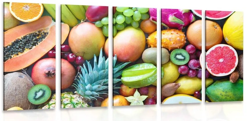 Quadri 5 pezzi – Frutta tropicale