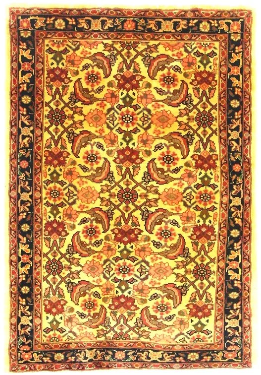 Nanaj Tappeto 140x100 Marrone (Iran) Annodato A Mano