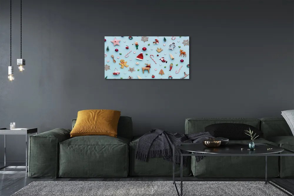 Quadro su tela Dollette di palline dolci 125x50 cm