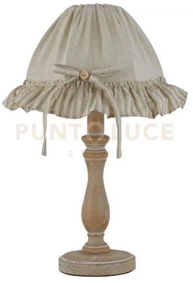 Lume cherry sabbia con legno 1 luce attacco e14 22x41cm