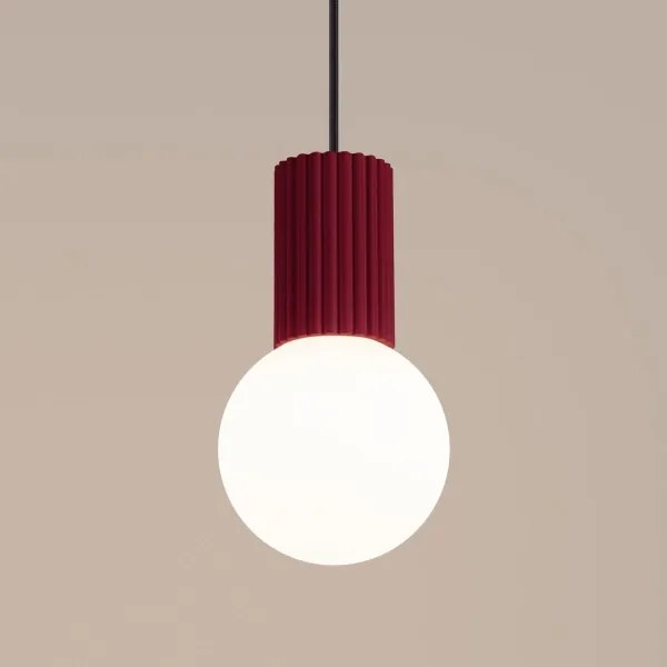 Sollux SL.1749 - Lampadario a sospensione con filo HALO 1xG9/8W/230V diametro 12 cm rosso