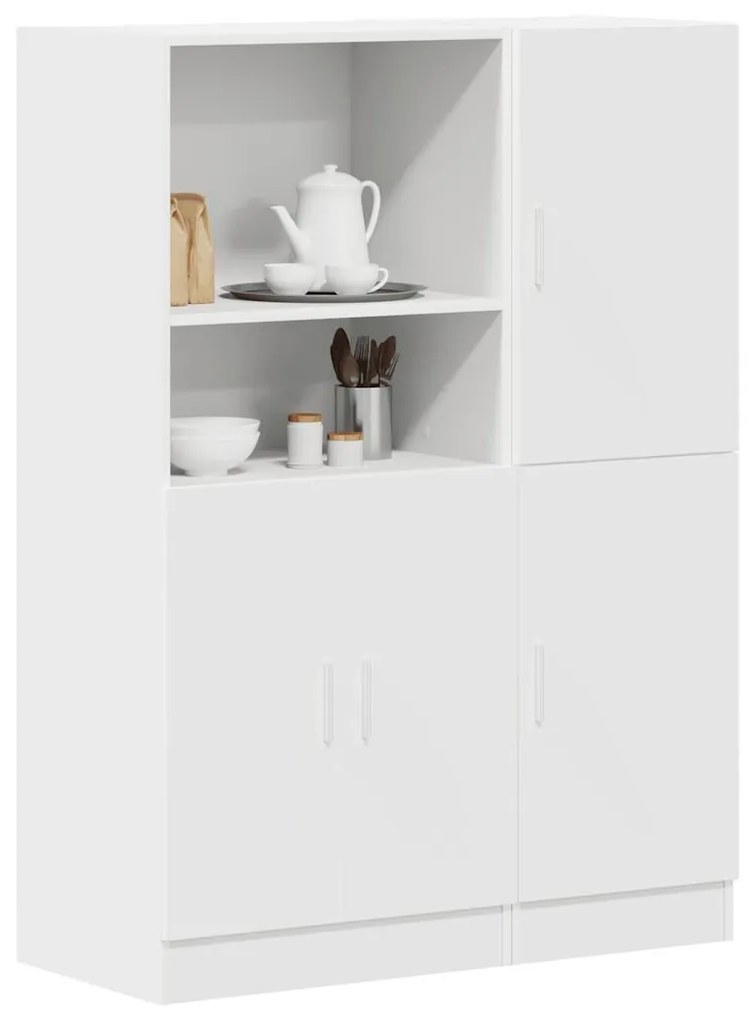 Set di mobili da cucina 2 pz bianco in truciolato