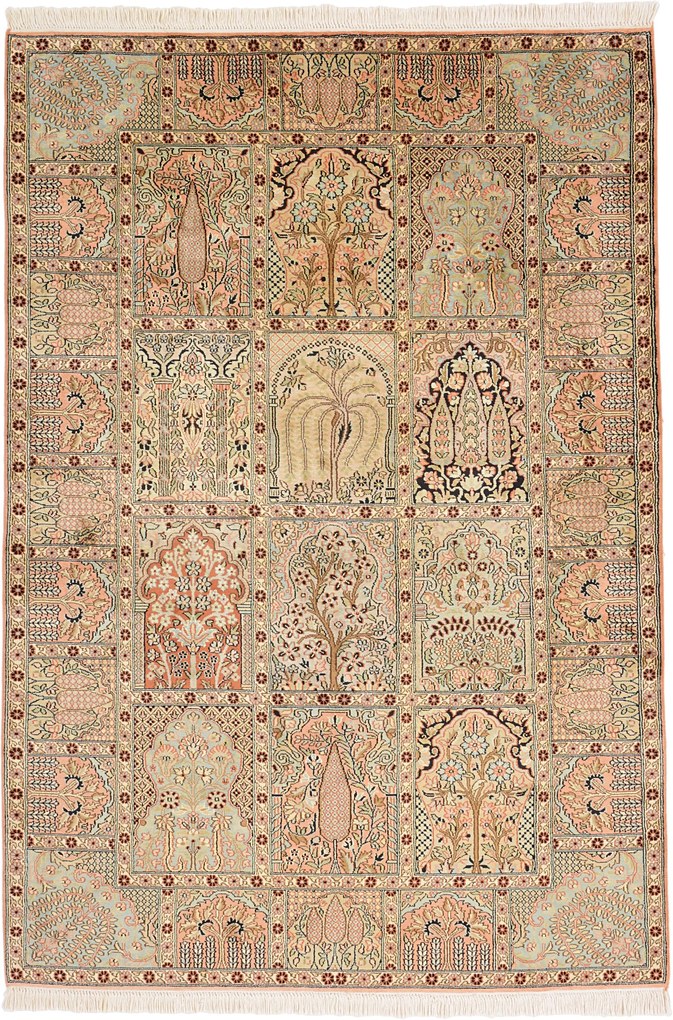 Cashmere Silk Tappeto 190x130 (Indian) Annodato A Mano