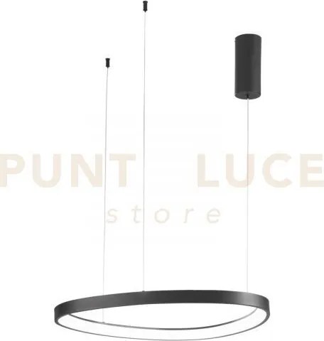 Lampadario a sospensione led klapton nera 58w 8360lm cct 3000 4000 ...