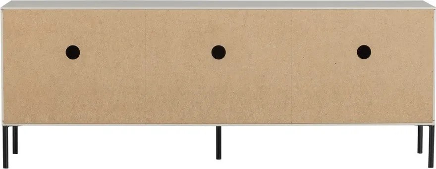 Mobile TV grigio chiaro in pino massiccio 150x56x44 cm New Gravure – WOOOD