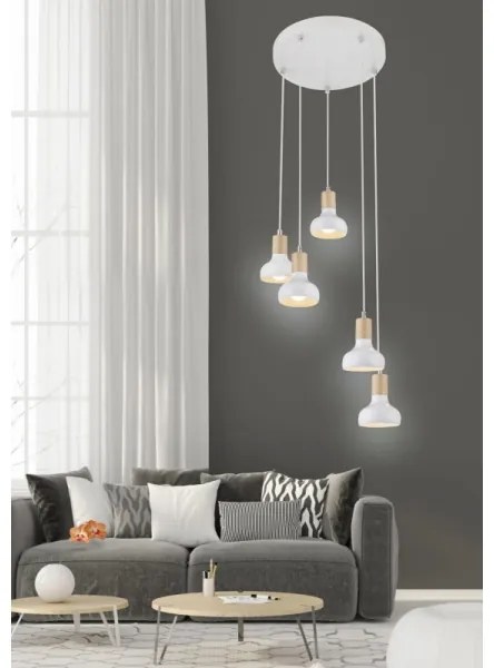 Lampadario a sospensione con filo PUERTO 5xE14/40W/230V