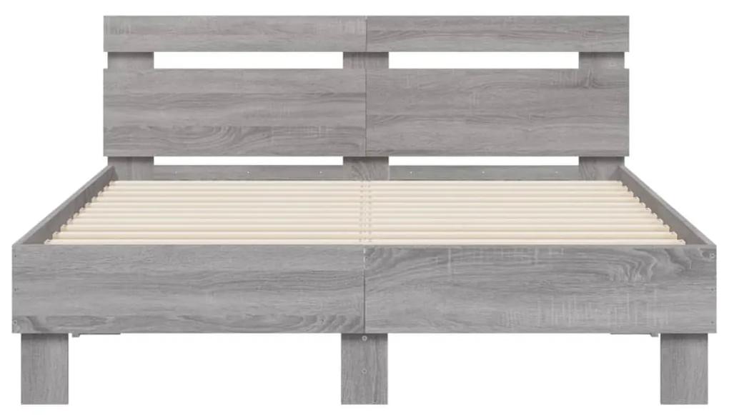 Giroletto testiera grigio sonoma 135x190 cm legno multistrato