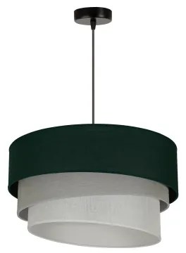 Duolla - Lampadario a sospensione con filo TRIO 1xE27/15W/230V diametro 45 cm verde/grigio/bianco