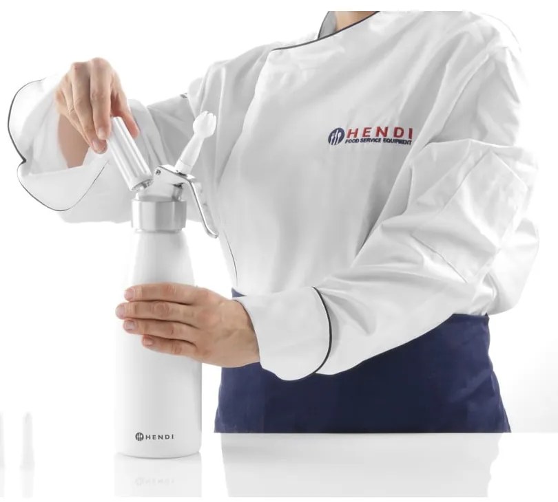 Bottiglia per panna montata in alluminio nero, 500 ml Kitchen Line - Hendi