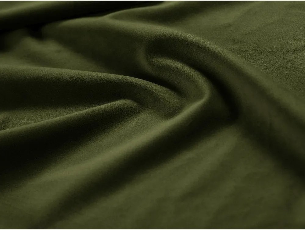 Letto singolo imbottito verde con contenitore con rete inclusa 90x200 cm Phaedra – Micadoni