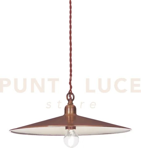 Cantina lampadario sospeso rame 1 luce attacco e27