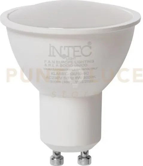 Klassic-gu10-6m-kit kit 3pz lampadina led attacco faretto gu10 6w 4...