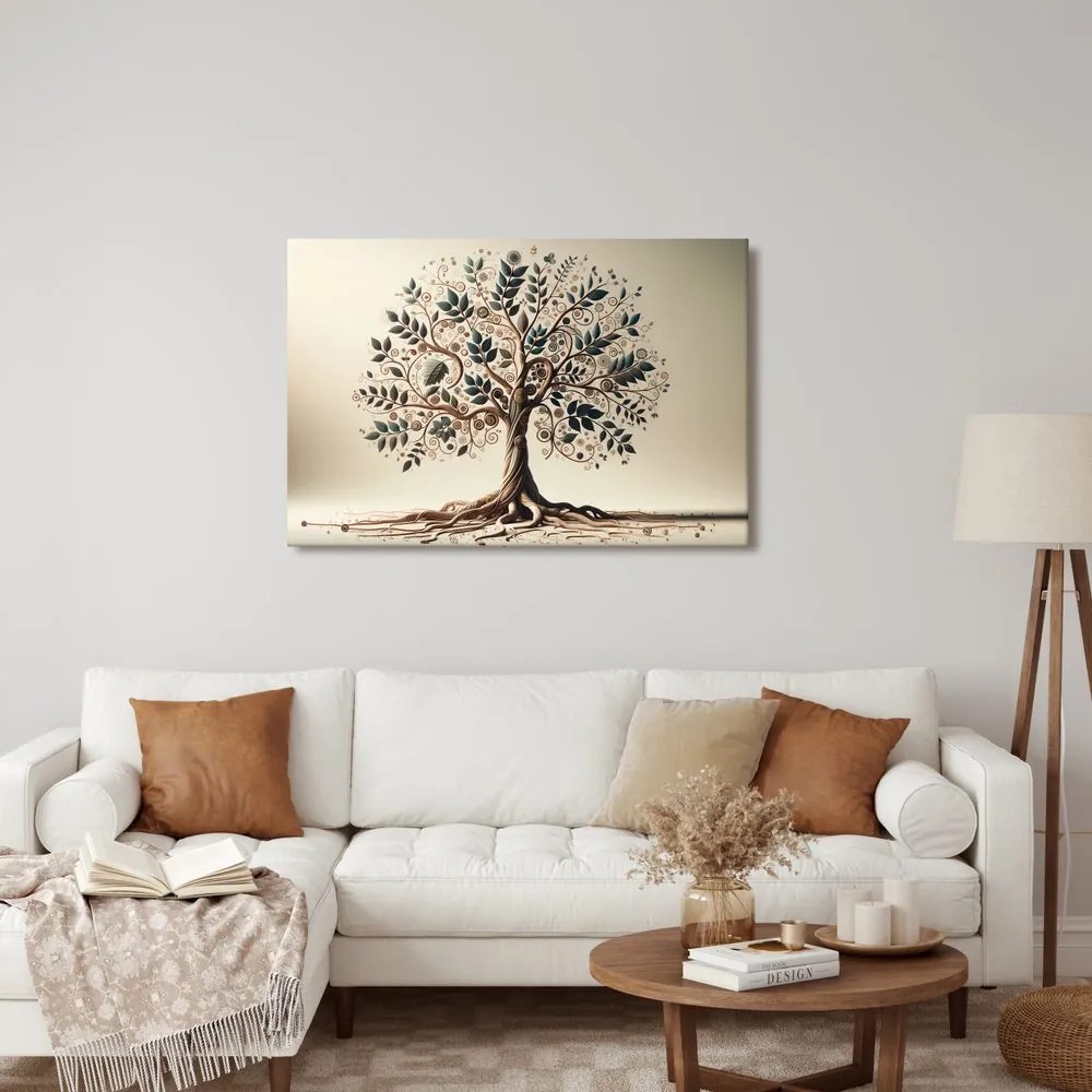 Quadro su tela – Albero della vita con dettagli delicati