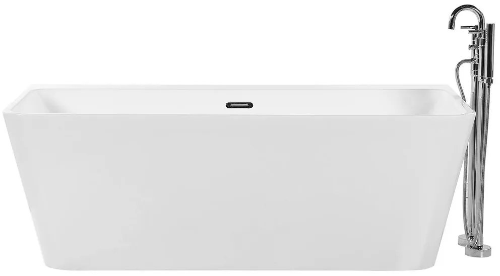 Vasca da bagno freestanding bianca 170 x 80 cm HASSEL Beliani