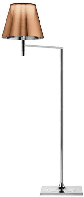 Flos KTribe Floor 1 Lampada Da pavimento H.112 cm a luce diffusa con dimmer e diffusore opalino Bronzo Alluminato